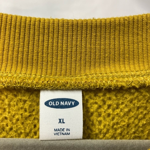 Old Navy Loose Cozy Sherpa Sweatshirt Womens size XL Yellow - Picture 4 of 14